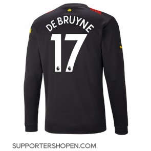Manchester City Kevin De Bruyne #17 Borta Matchtröja 2022-23 Långärmad